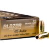 50 Rounds of .45 ACP Ammo by Blazer Brass – 230gr JHP