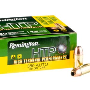 20 Rounds of .380 ACP Ammo by Remington HTP – 88gr JHP