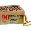 250 Rounds of .380 ACP Ammo by Hornady Critical Defense – 90gr JHP