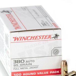100 Rounds of .380 ACP Ammo by Winchester – 95gr FMJ