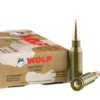 20 Rounds of 6.5mm Grendel Ammo by Wolf Military Classic – 100 gr FMJ