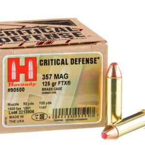 25 Rounds of .357 Mag Ammo by Hornady – 125gr JHP